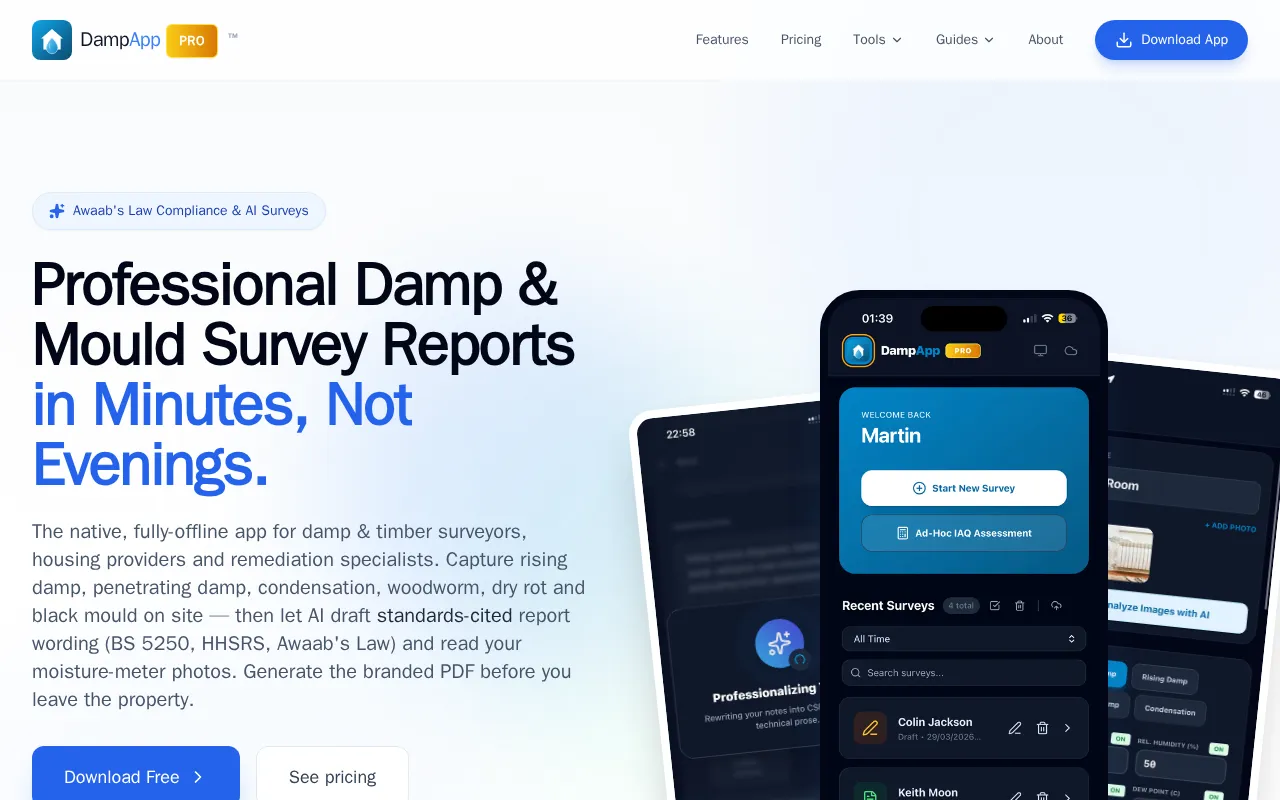 DampApp Pro — preview screenshot