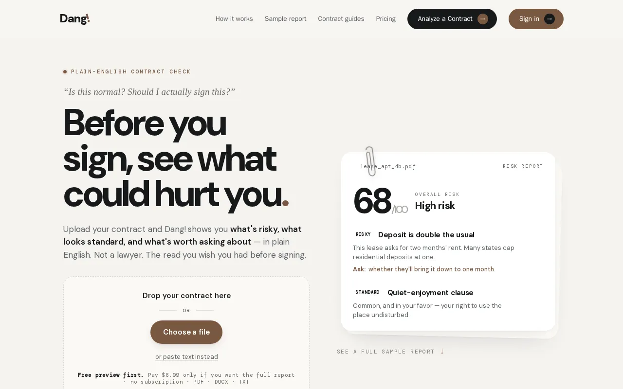 Dang! — preview screenshot