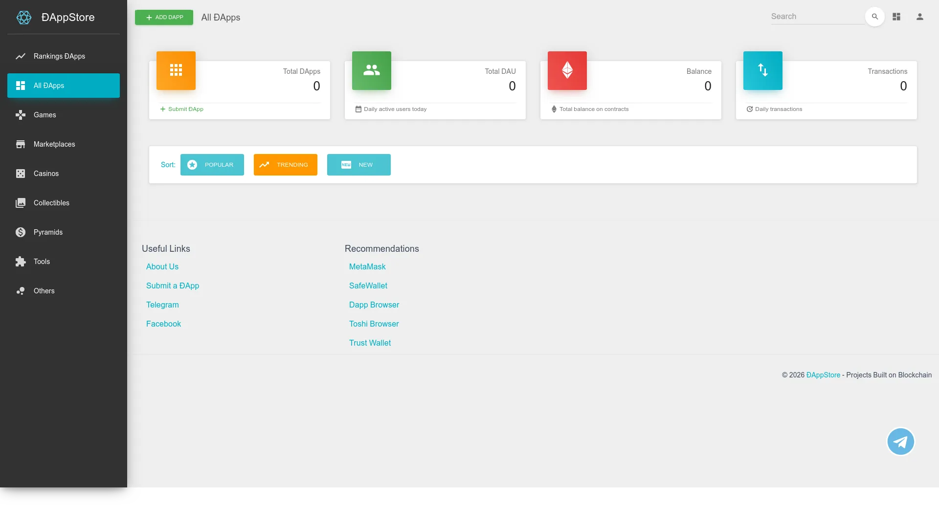 Dapp Store — preview screenshot