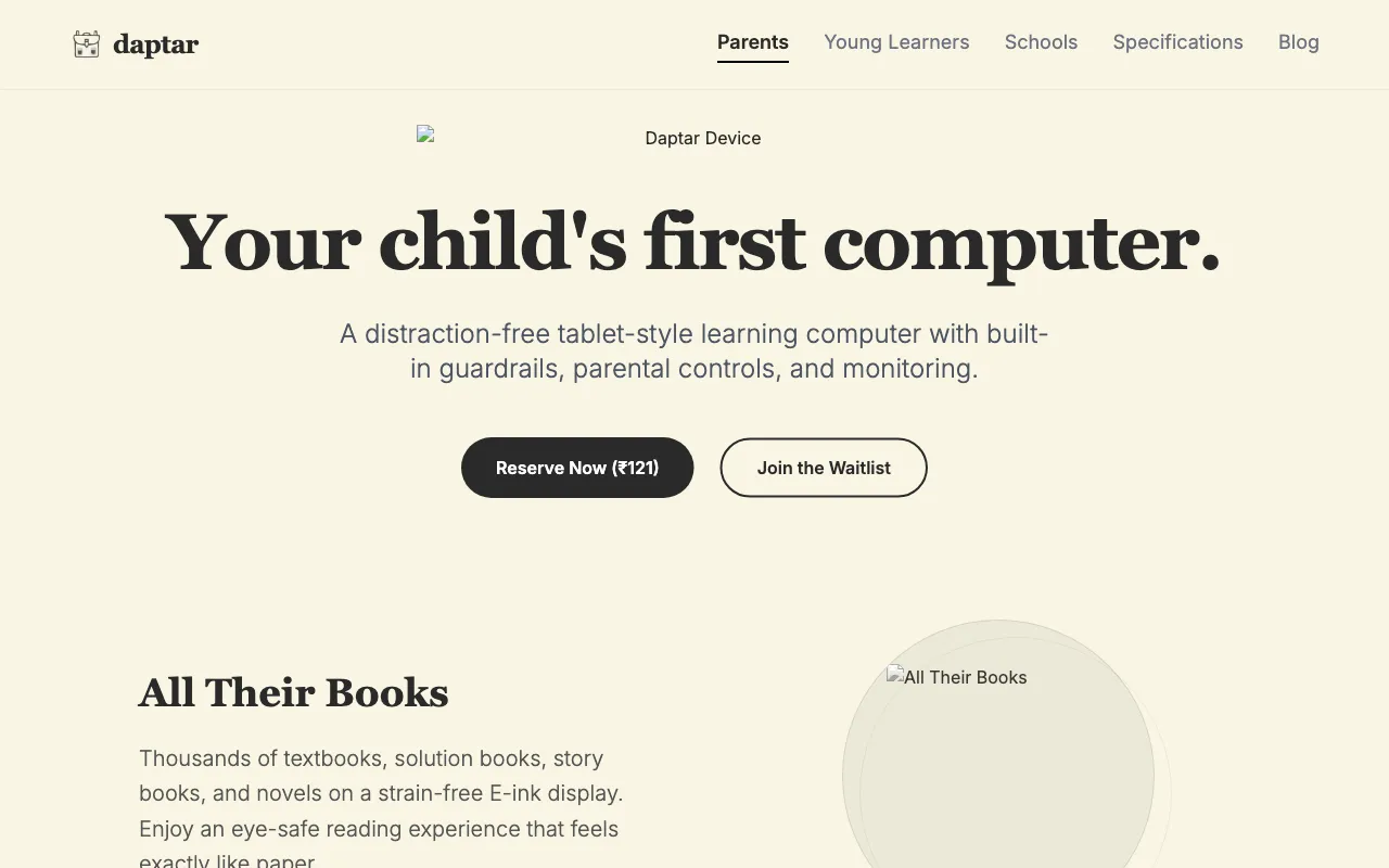Daptar — preview screenshot
