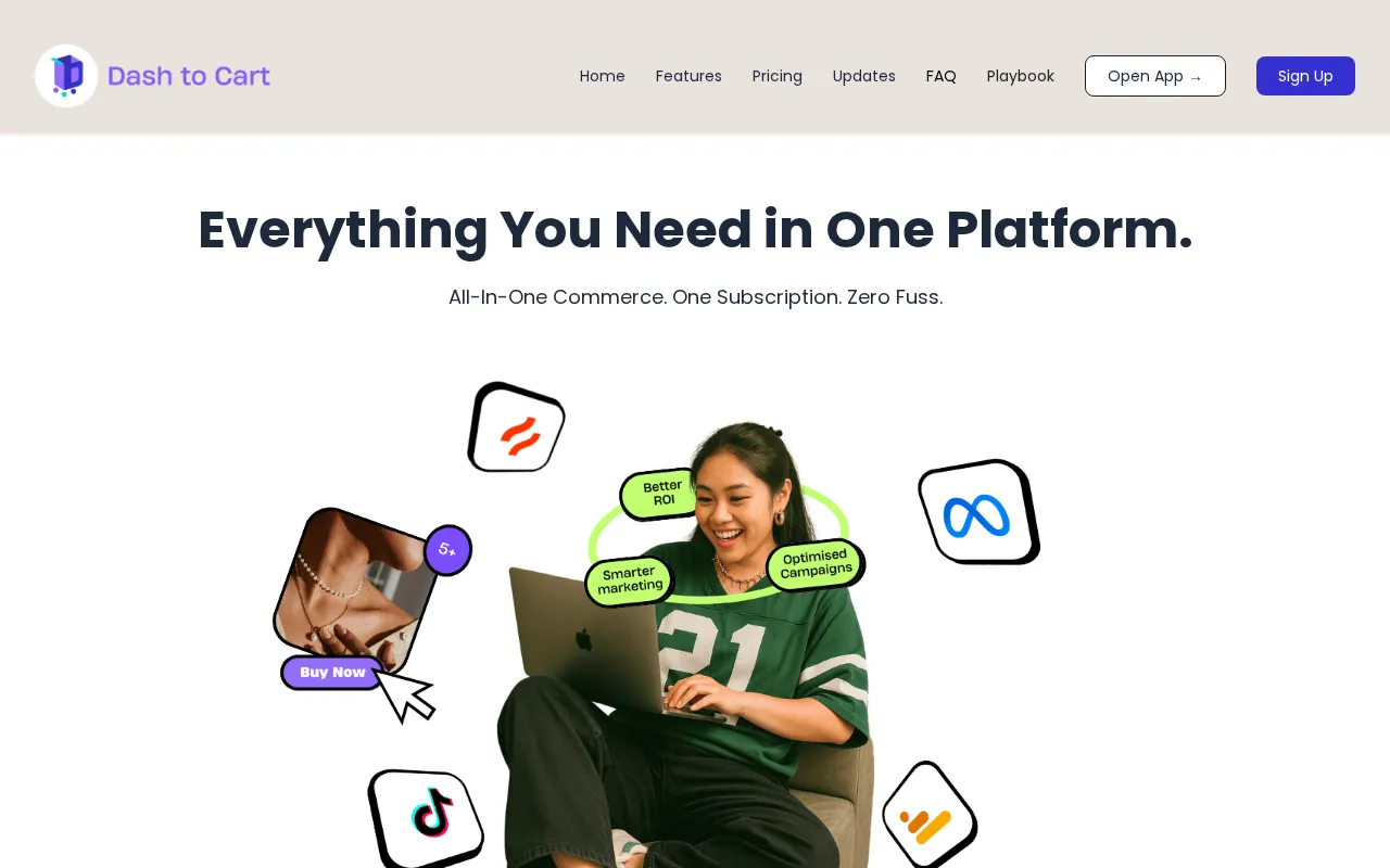 Dash to Cart — pricing page