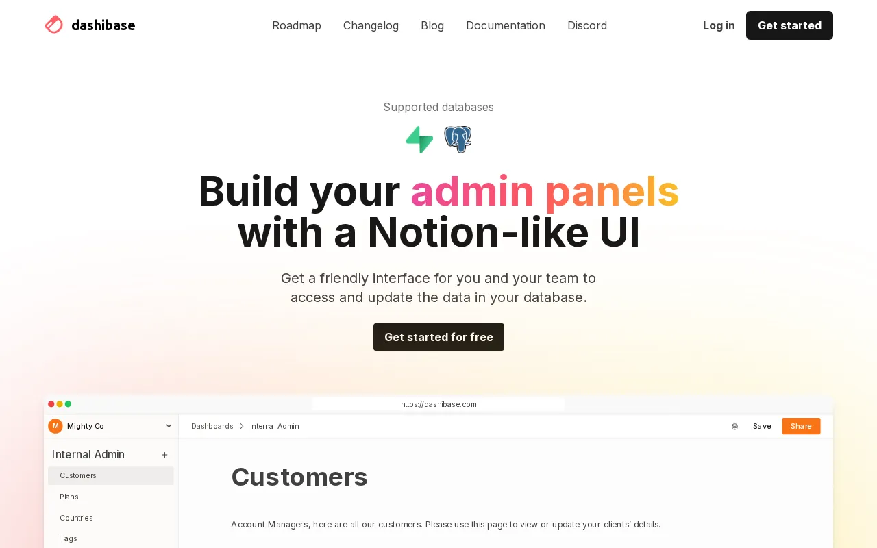 Dashibase — preview screenshot