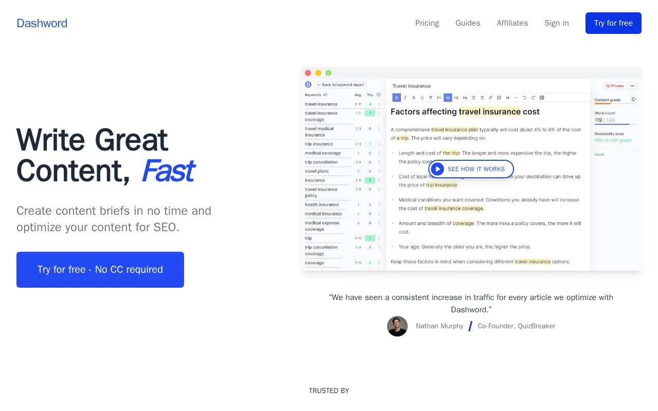 Dashword — preview screenshot