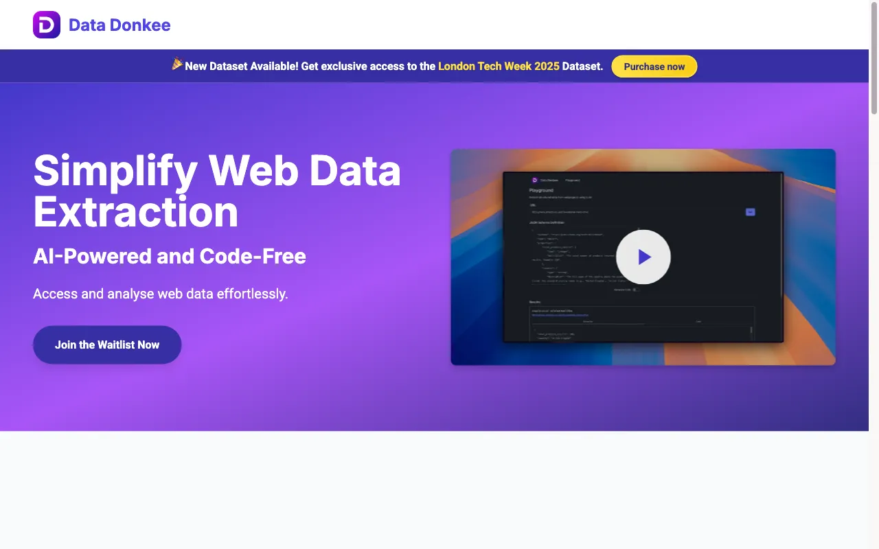 Data Donkee — preview screenshot