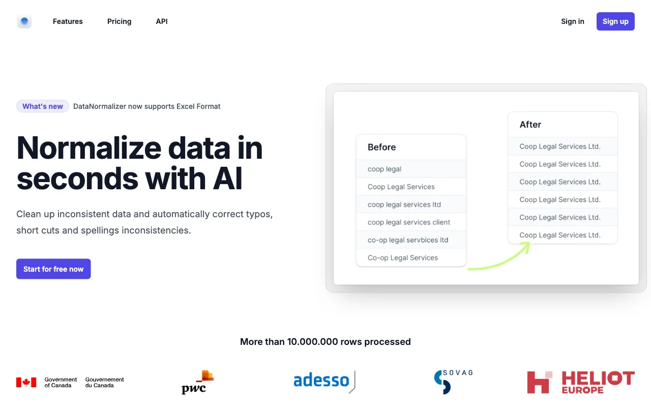 DataNormalizer — preview screenshot