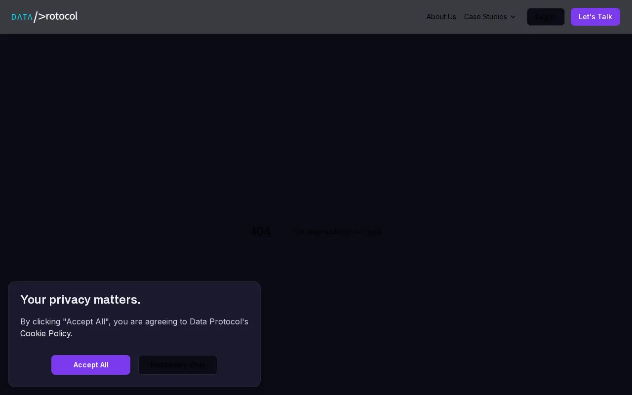 Data Protocol — pricing page