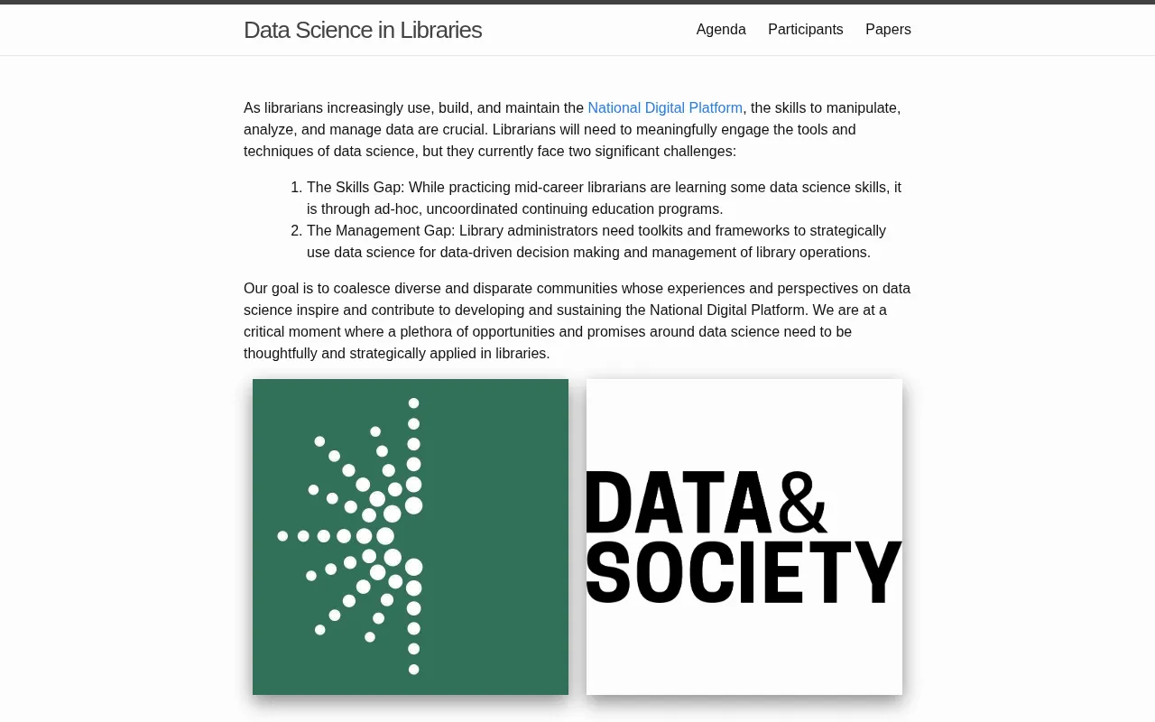 Data Science in Libraries — preview screenshot