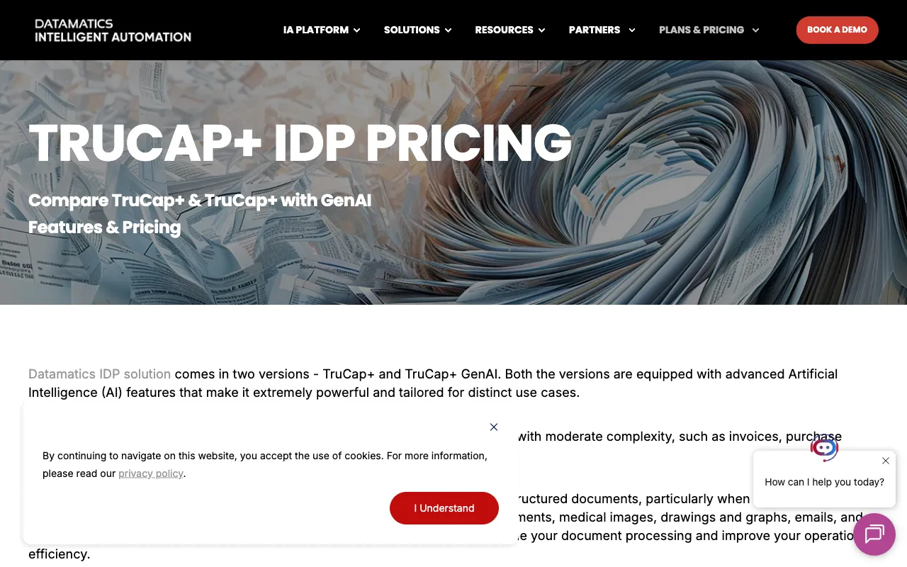 Datamatics — pricing page