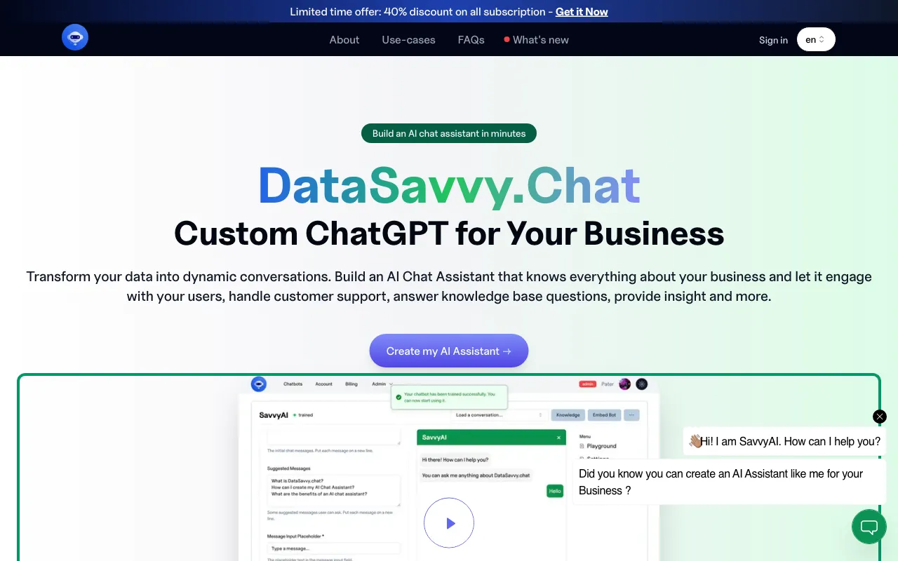 DataSavvy.Chat — preview screenshot