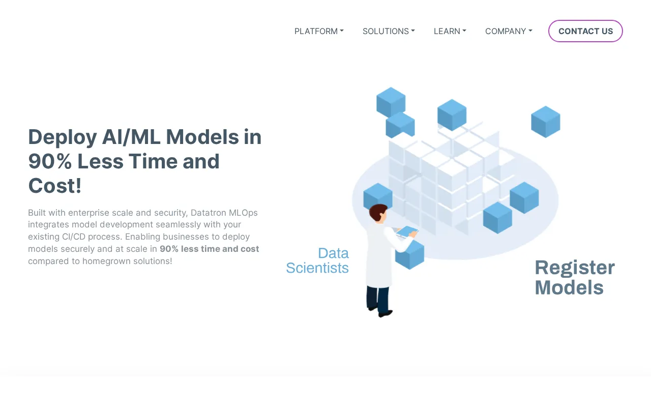 Datatron MLOps Platform — preview screenshot