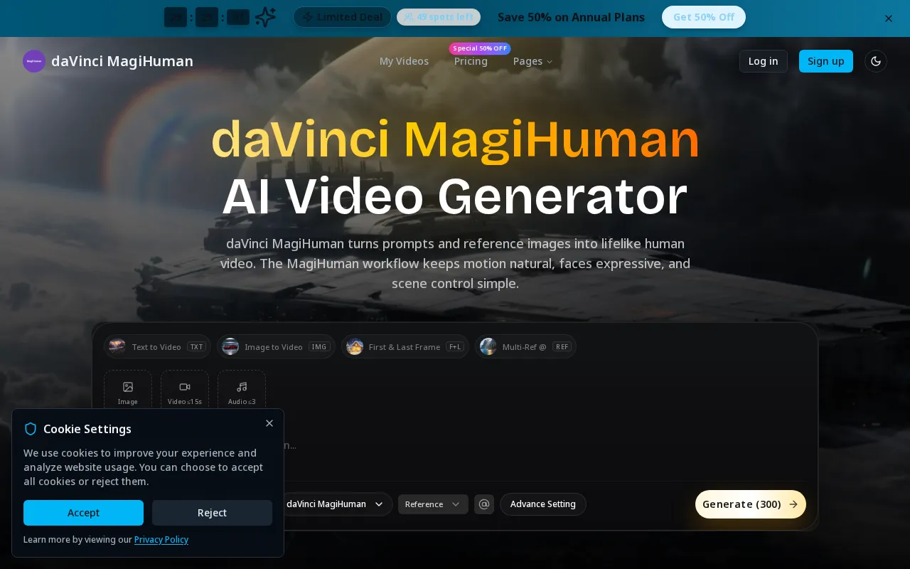 daVinci MagiHuman — preview screenshot