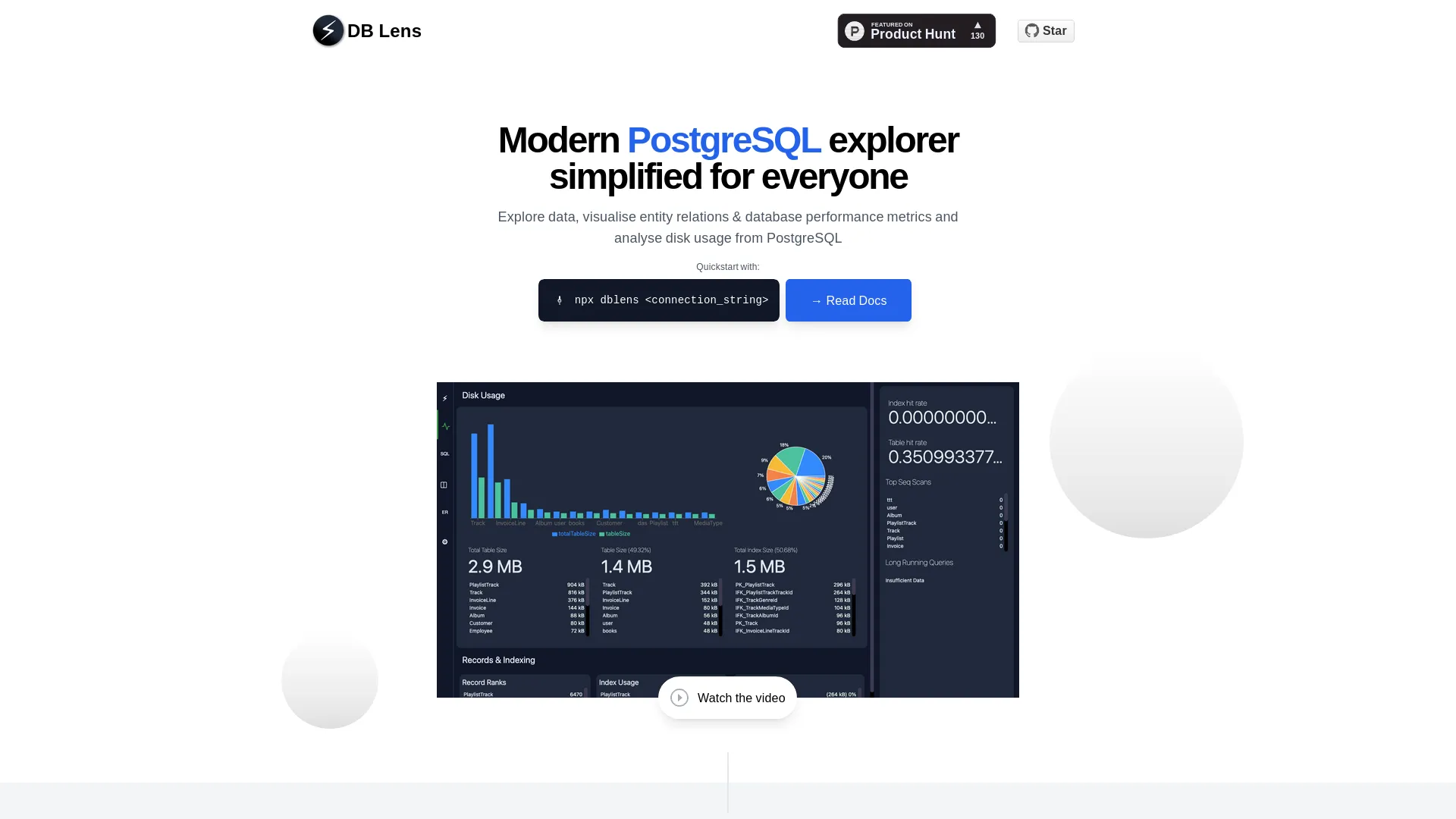DB Lens — preview screenshot