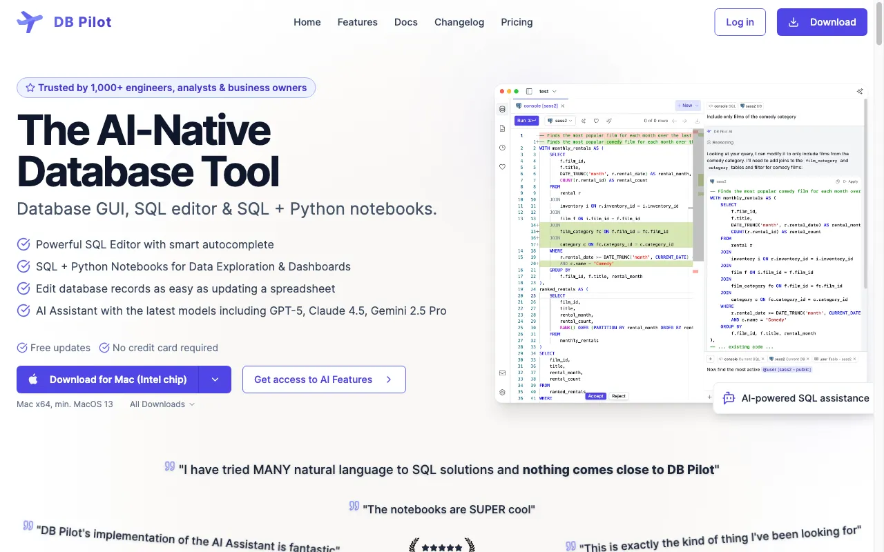 DB Pilot — preview screenshot