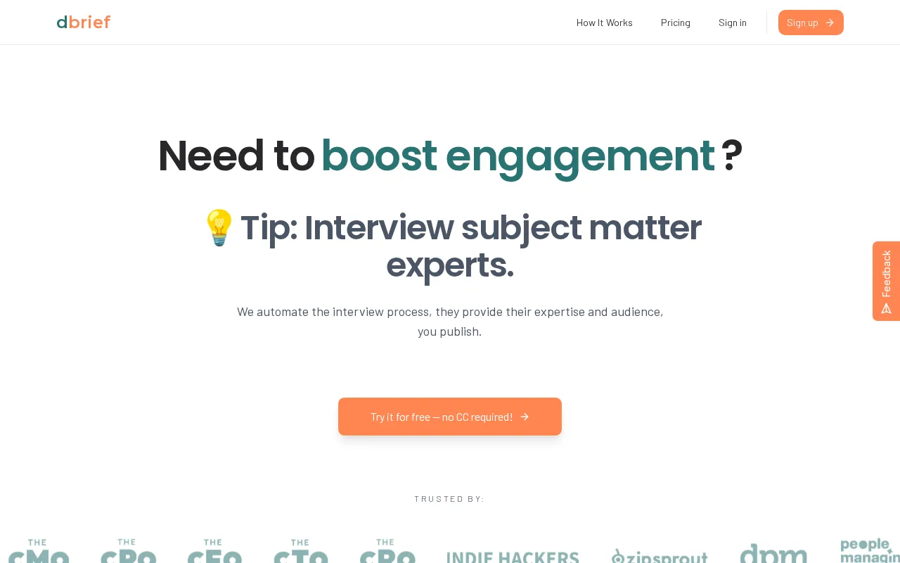 dbrief — preview screenshot
