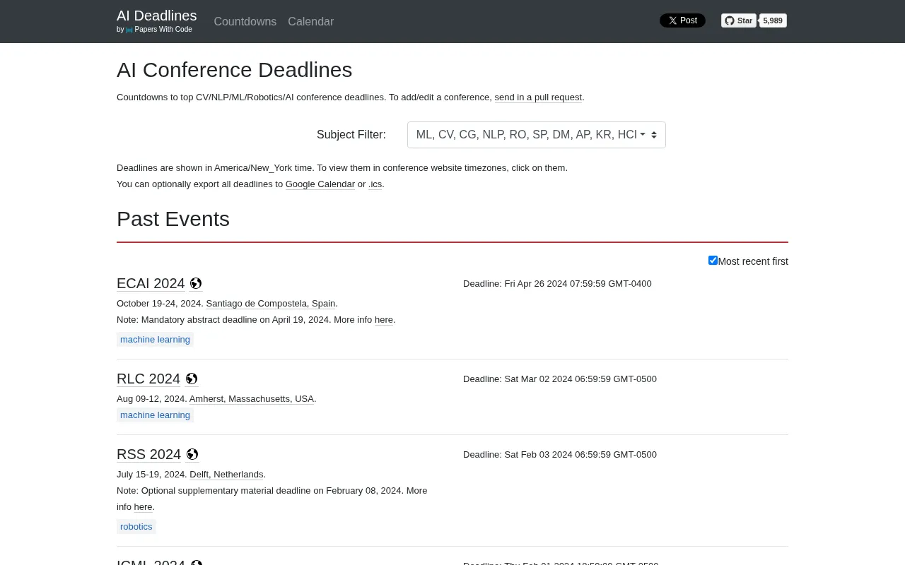 Deadlines — preview screenshot