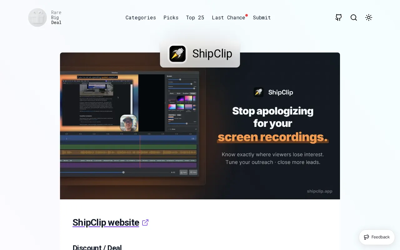 Deals and Discounts on Apps, AI, Mac, iOS, SaaS & Web. RBD 2026 edition! — pricing page