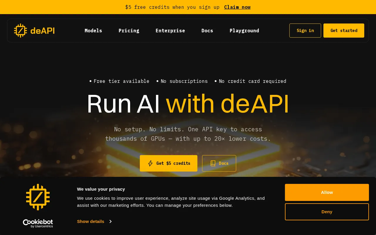 deAPI — preview screenshot