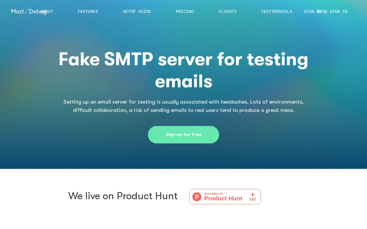DebugMail — preview screenshot