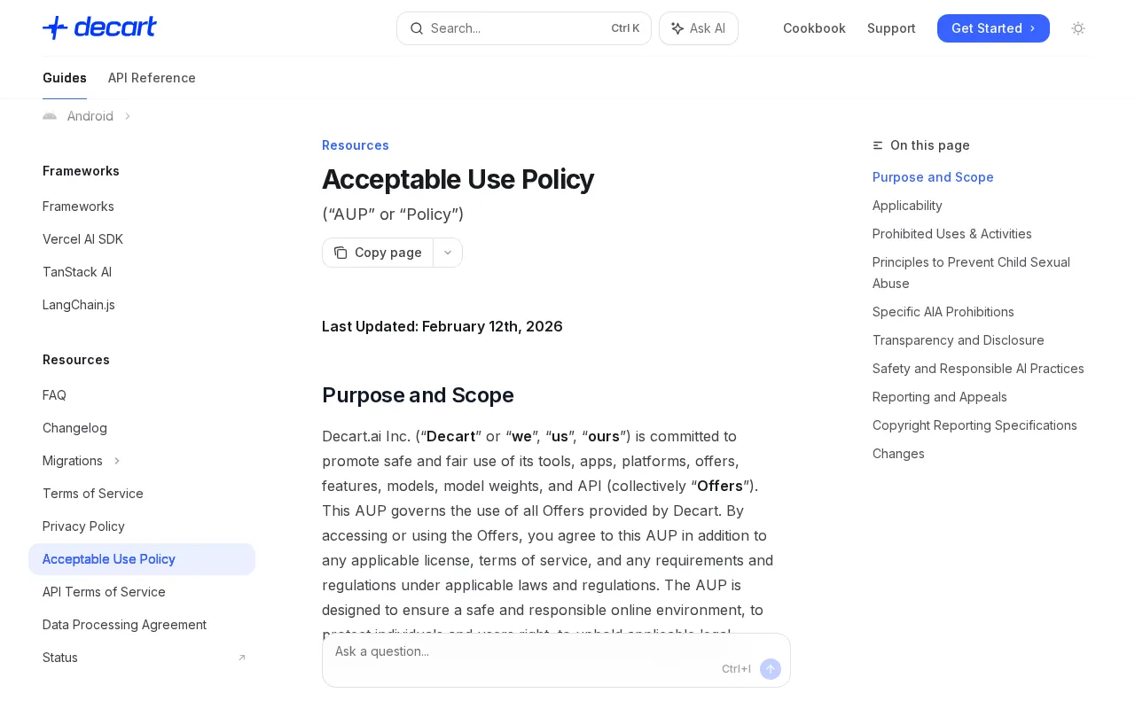 Decart — pricing page