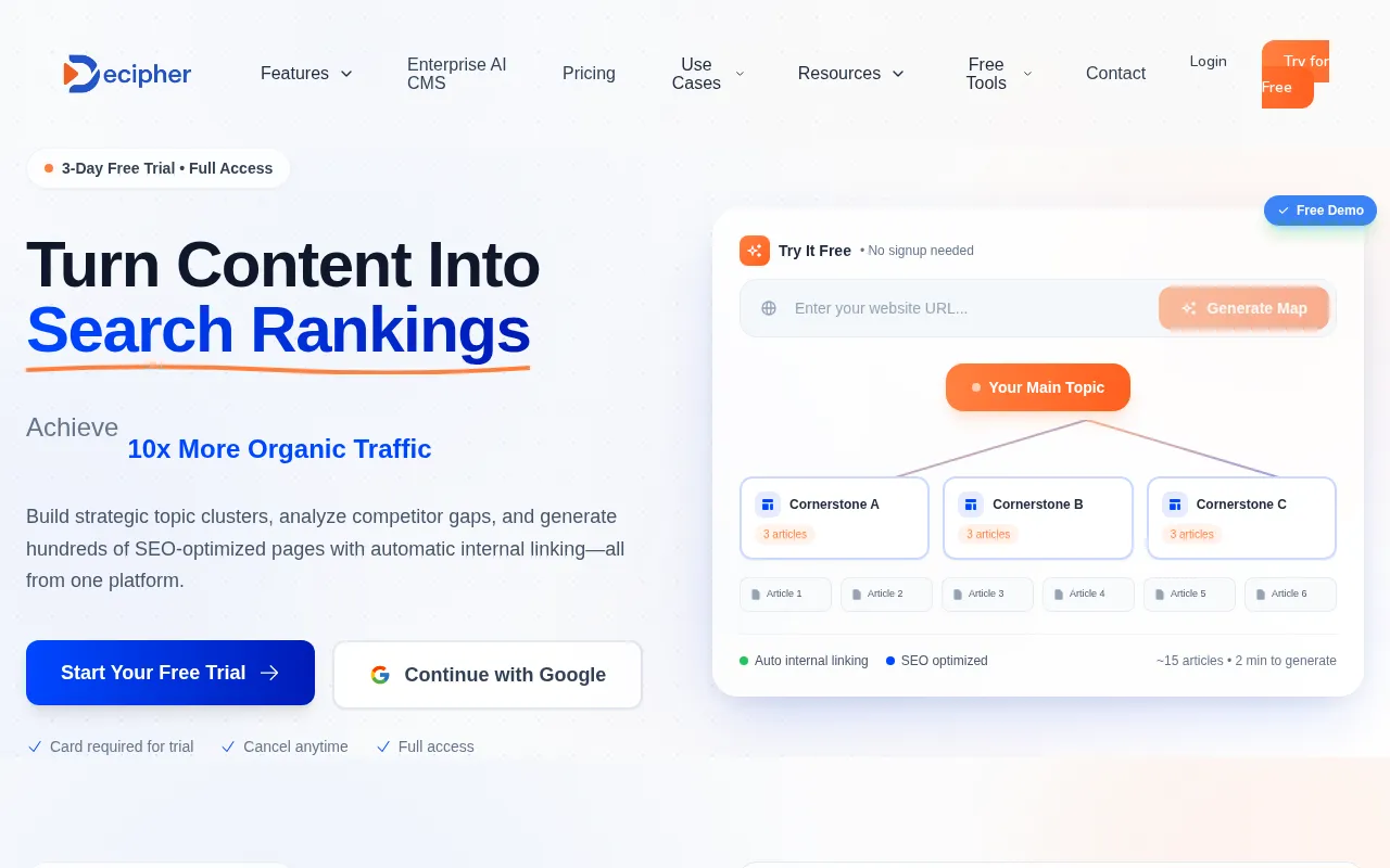 Decipher SEO — preview screenshot