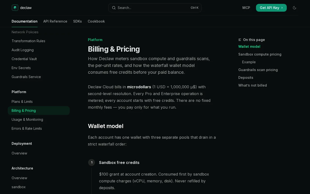 Declaw — pricing page