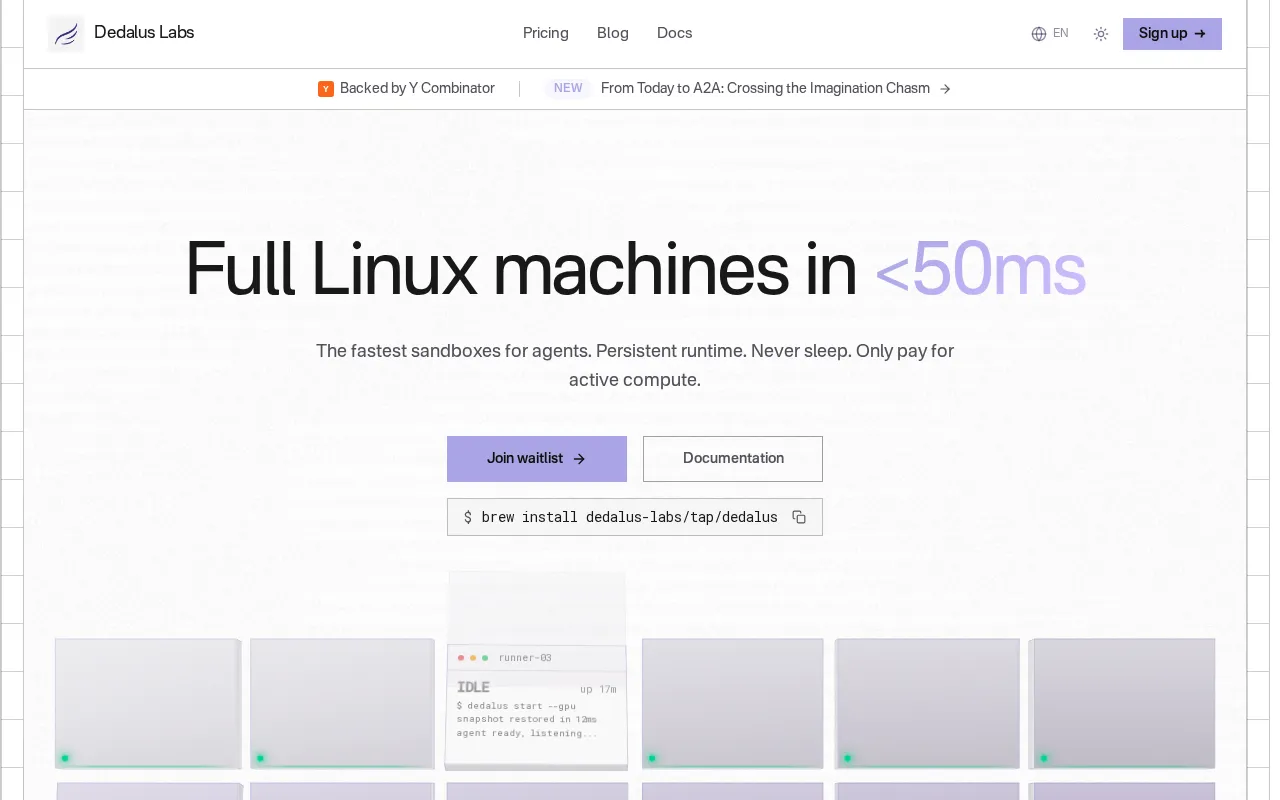 Dedalus Labs — preview screenshot