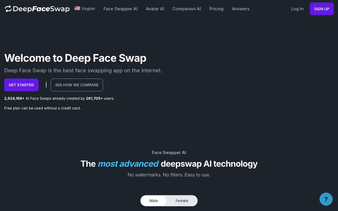 DeepFaceSwap.AI — preview screenshot