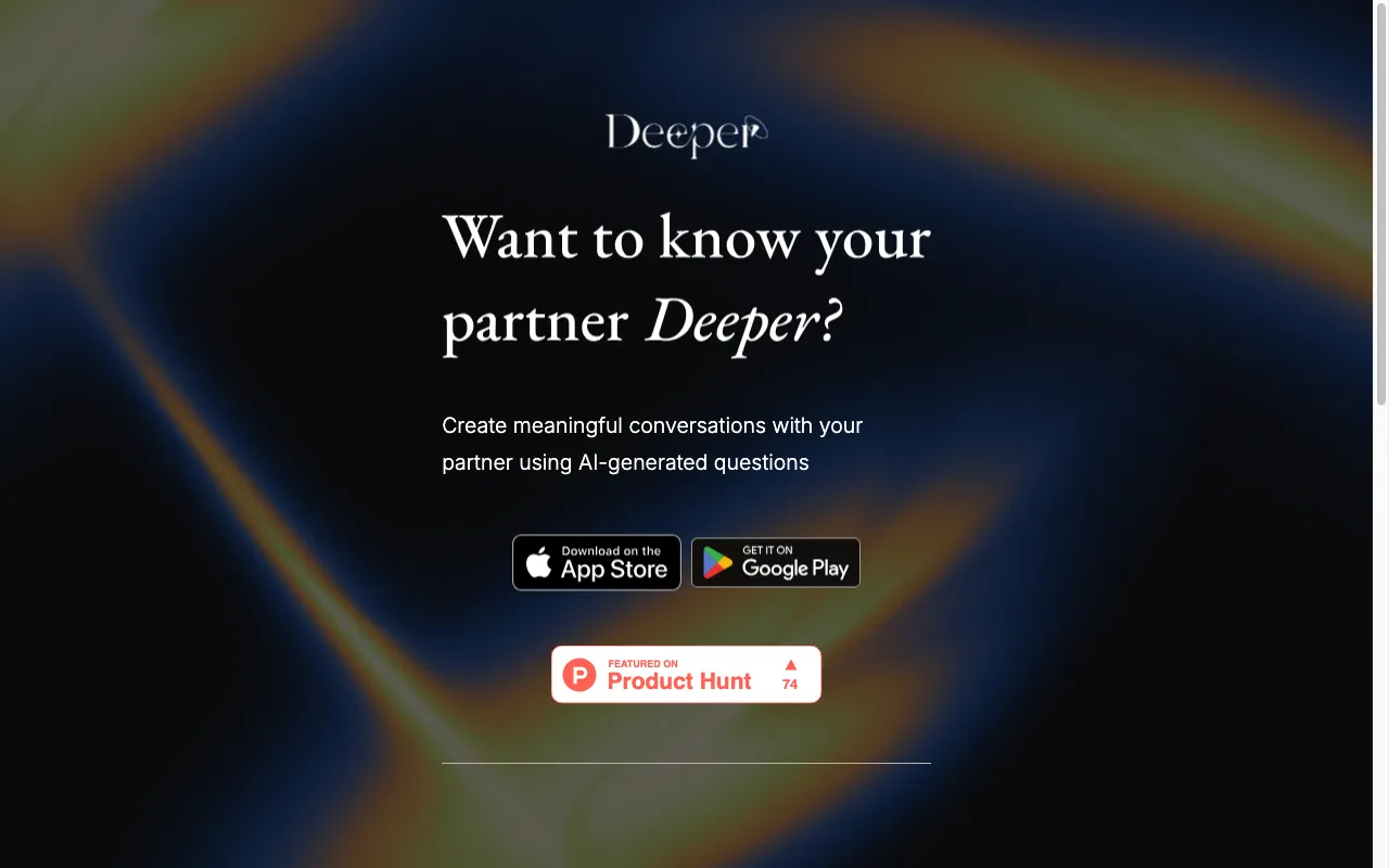 Deeper app — preview screenshot