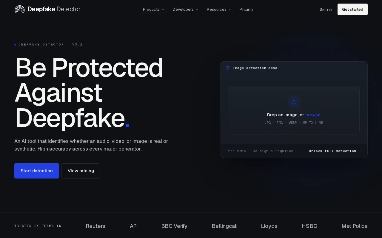 Deepfake Detector — preview screenshot