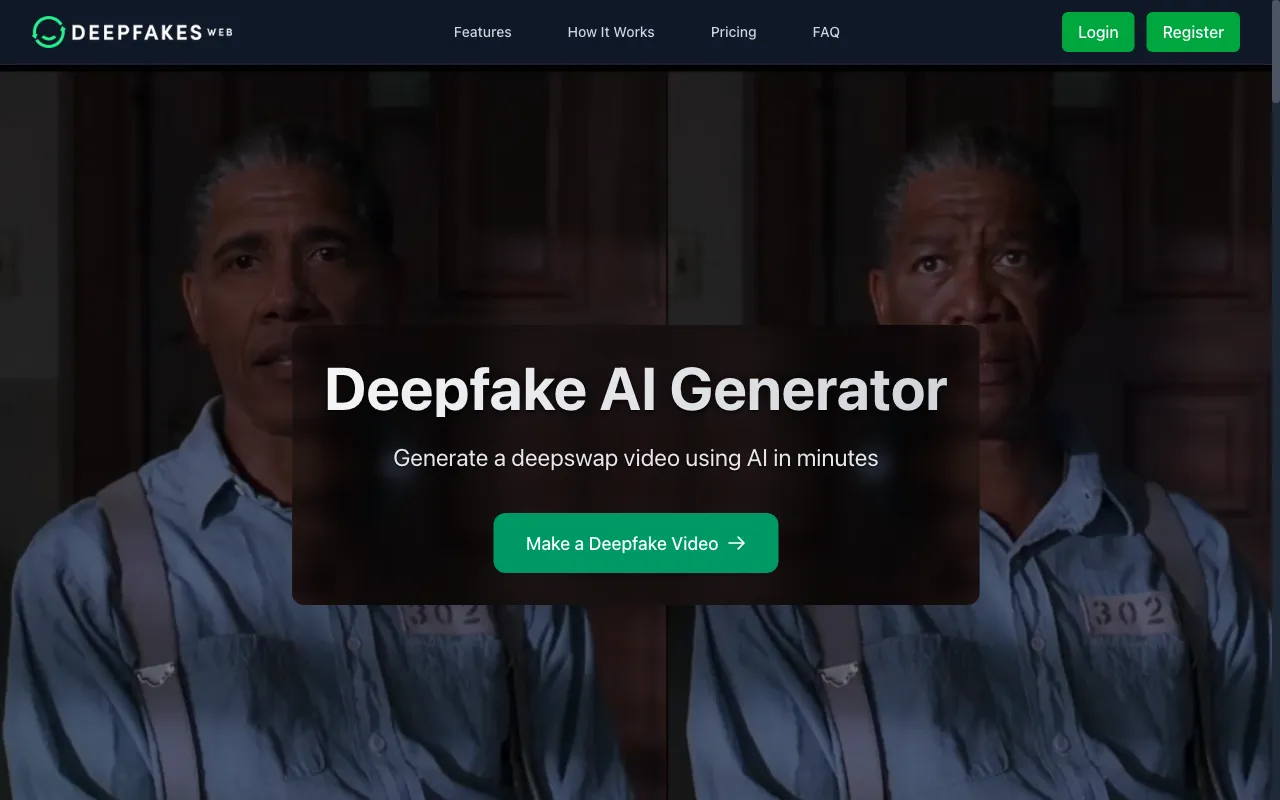 Deepfakes Web — pricing page