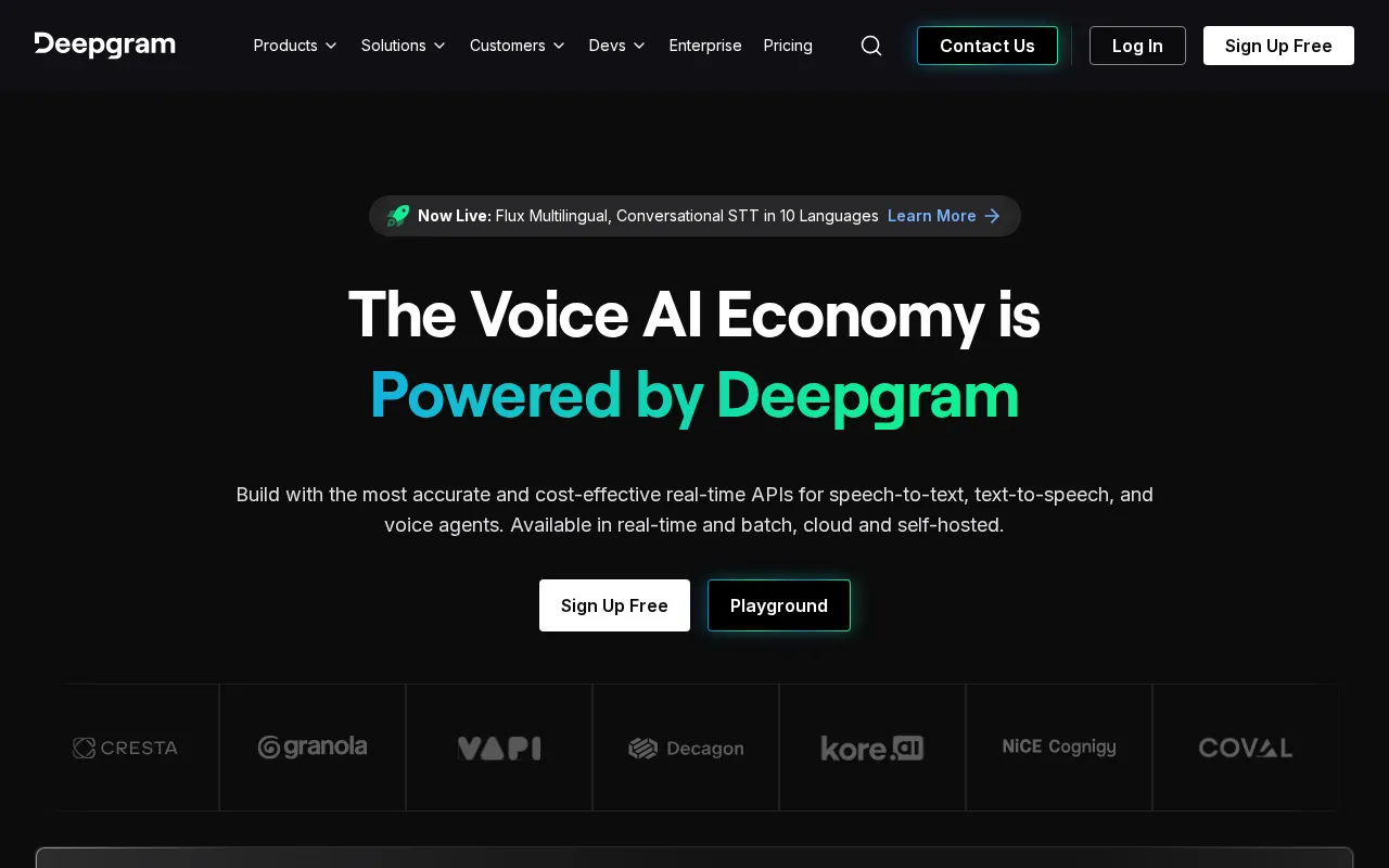 Deepgram — preview screenshot