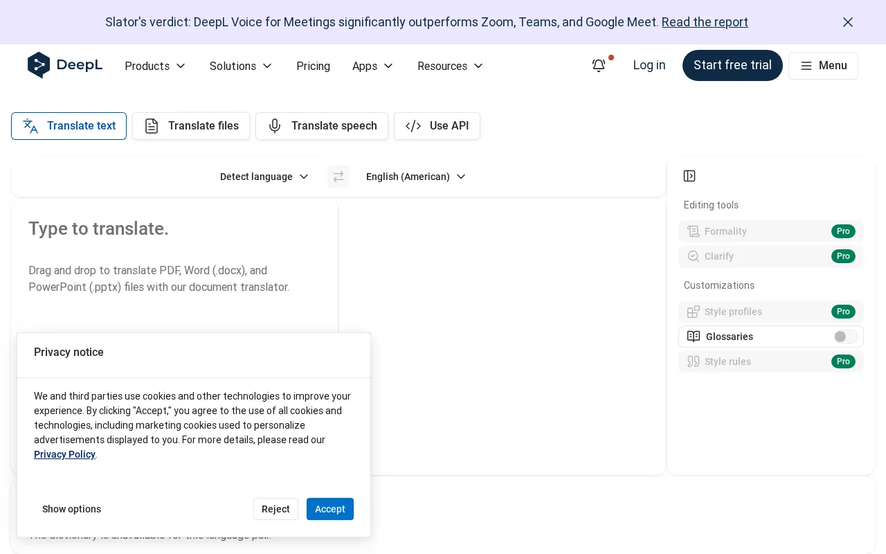 DeepL Translator — preview screenshot