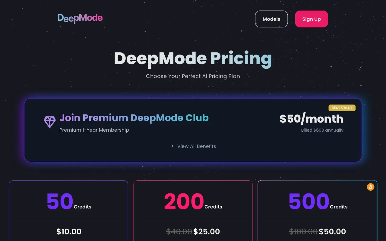 DeepMode — pricing page