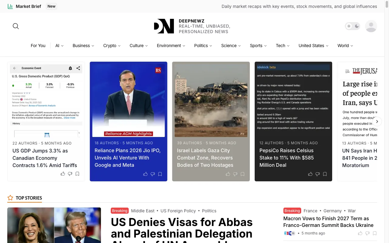 DeepNewz — preview screenshot