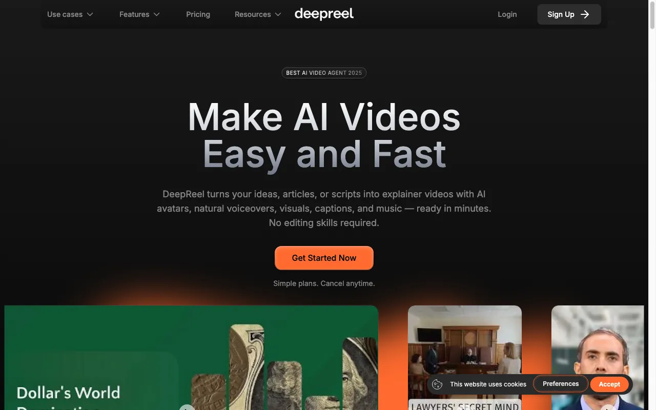 DeepReel — preview screenshot