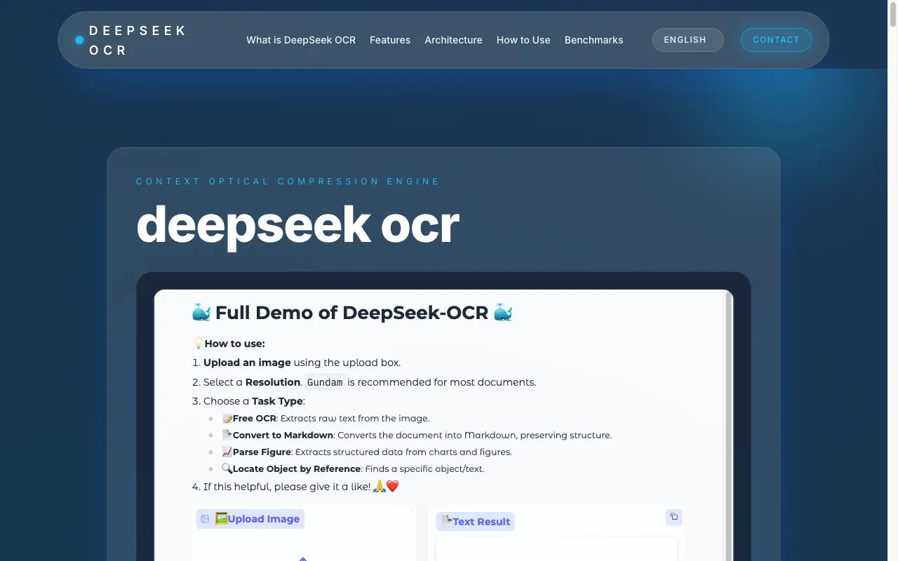 Deepseek OCR — preview screenshot