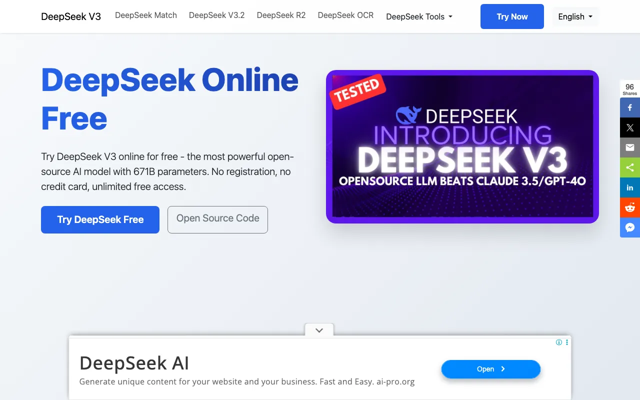 DeepSeek Online — preview screenshot