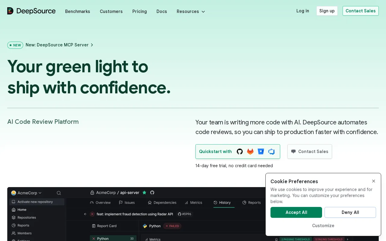 DeepSource — preview screenshot