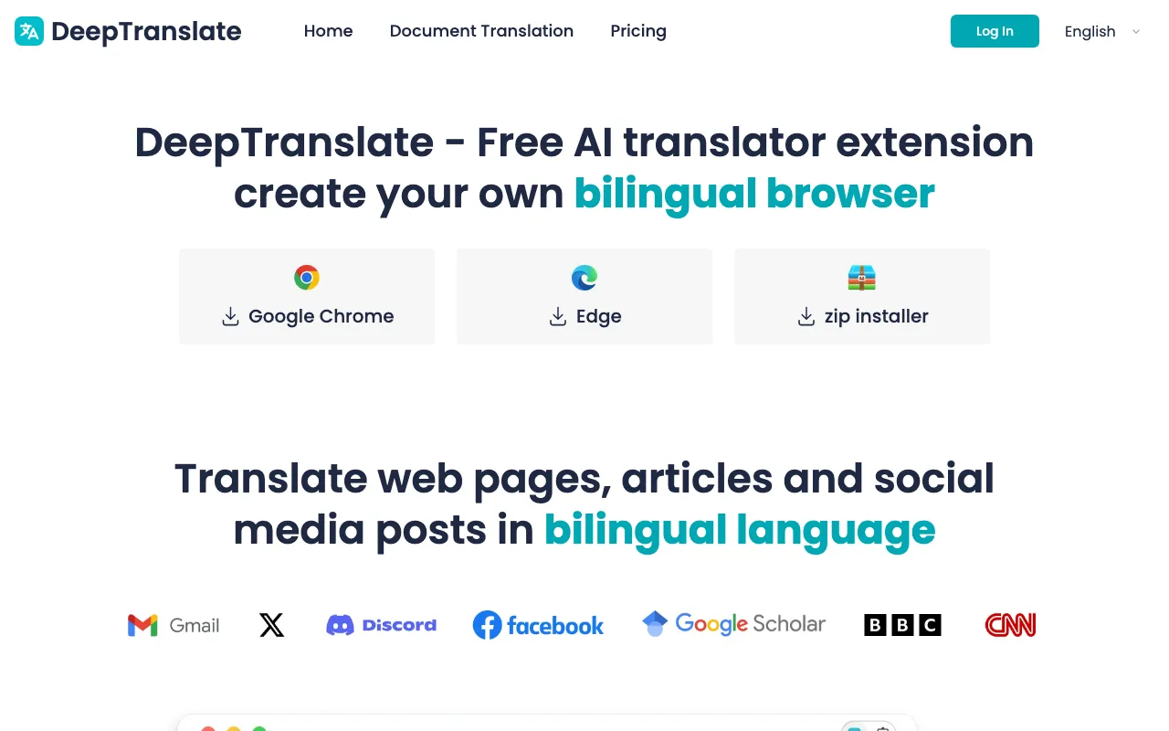 DeepTranslate-全页&双语页面翻译器 — preview screenshot