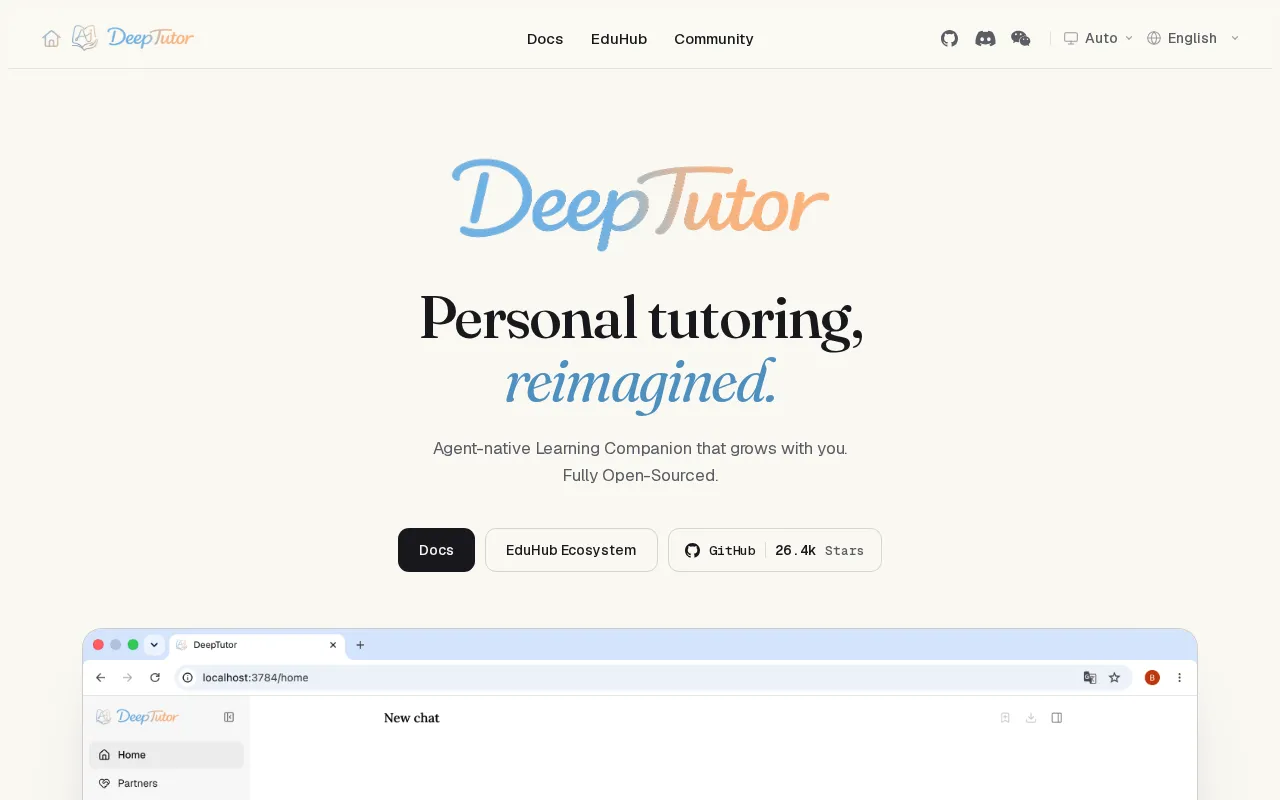 DeepTutor.info — preview screenshot