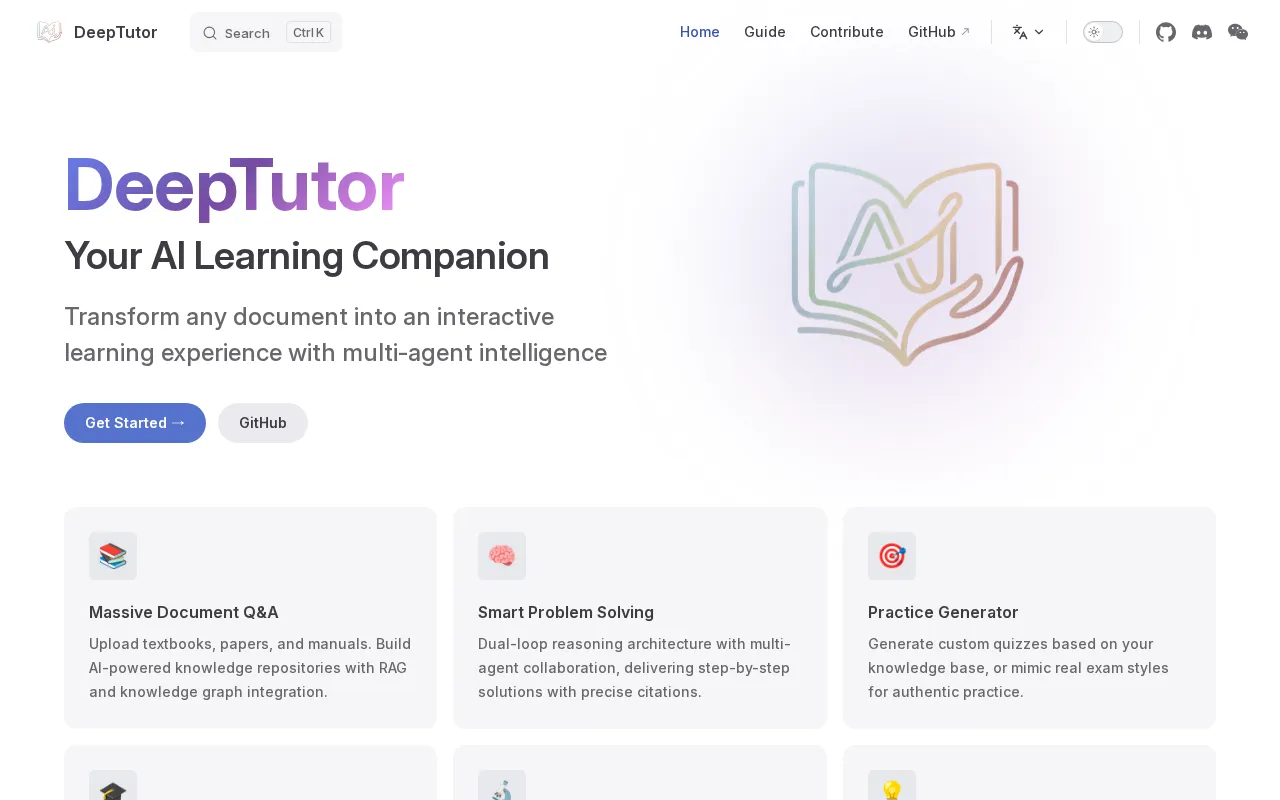 DeepTutor — preview screenshot