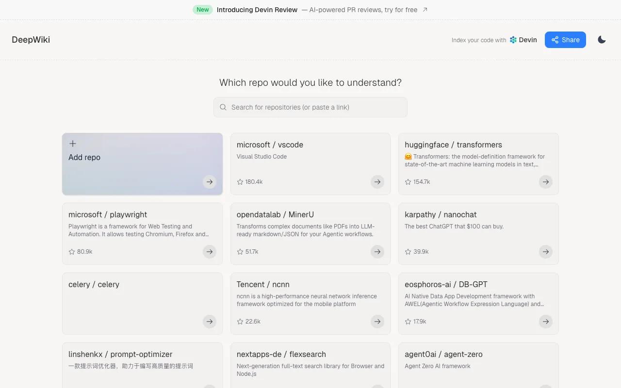 DeepWiki by Congnition — preview screenshot