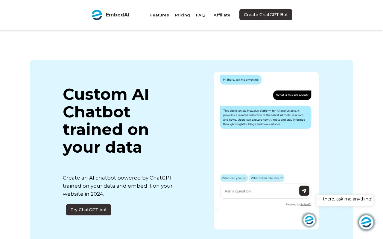 EmbedAI — preview screenshot