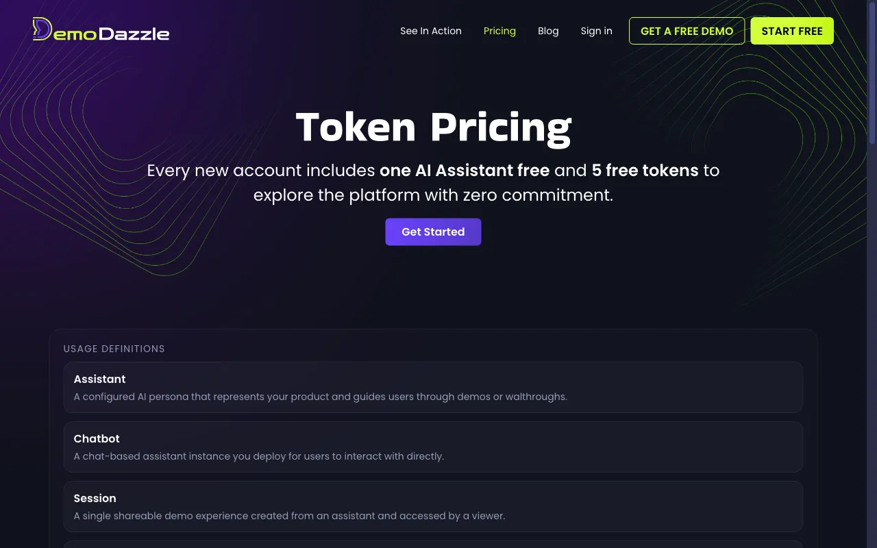 DemoDazzle — pricing page