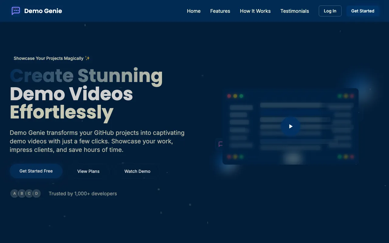 DemoGenie — preview screenshot
