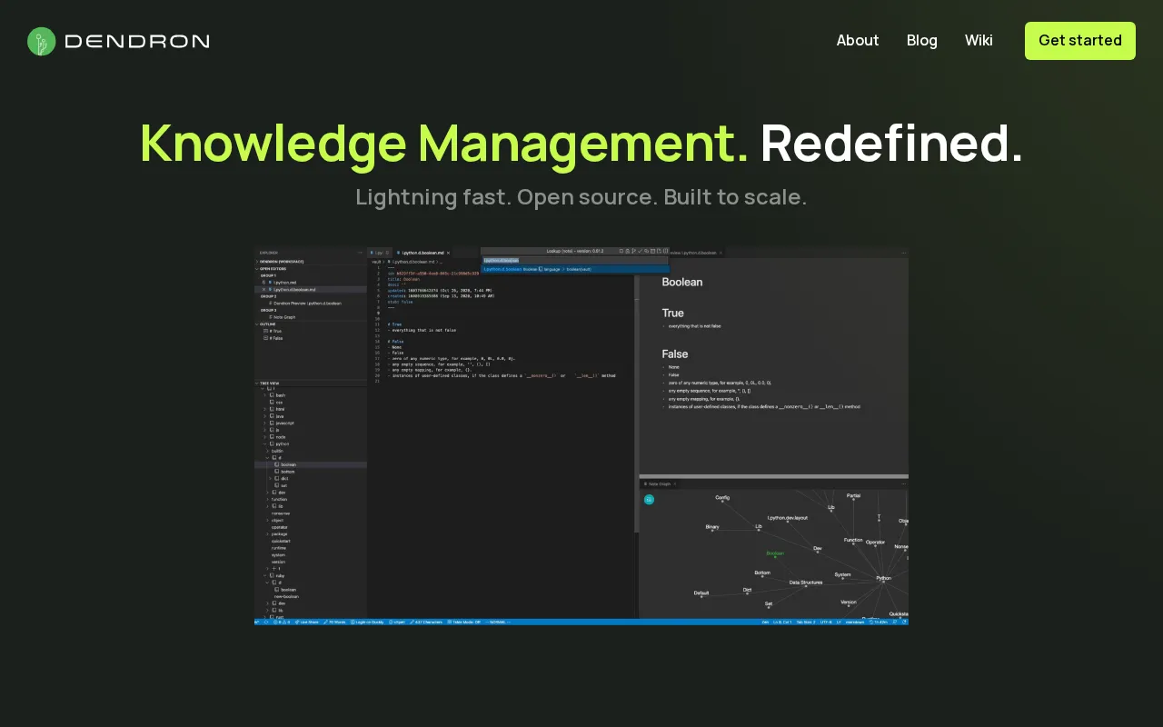 Dendron — preview screenshot