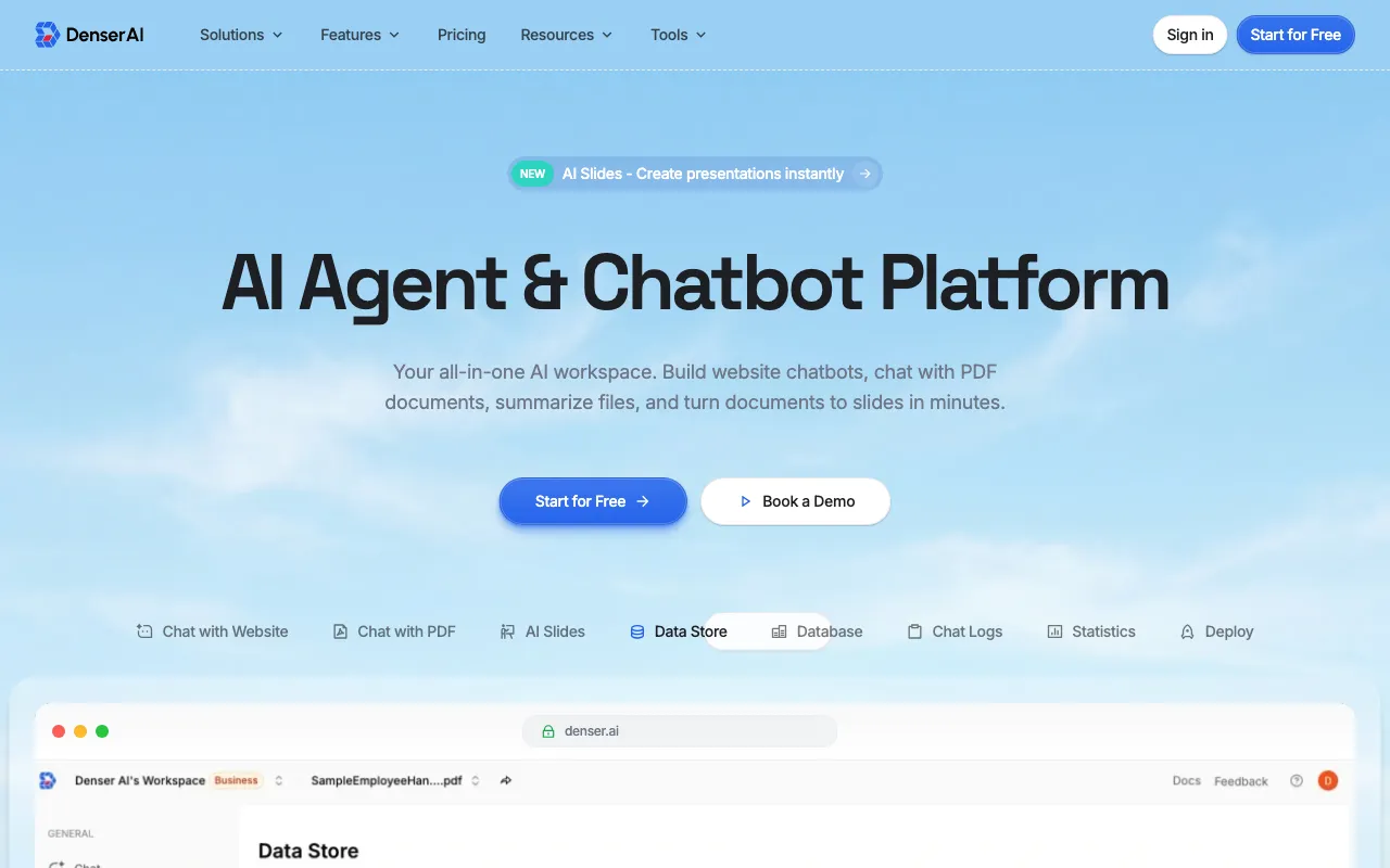 DenserBot — preview screenshot
