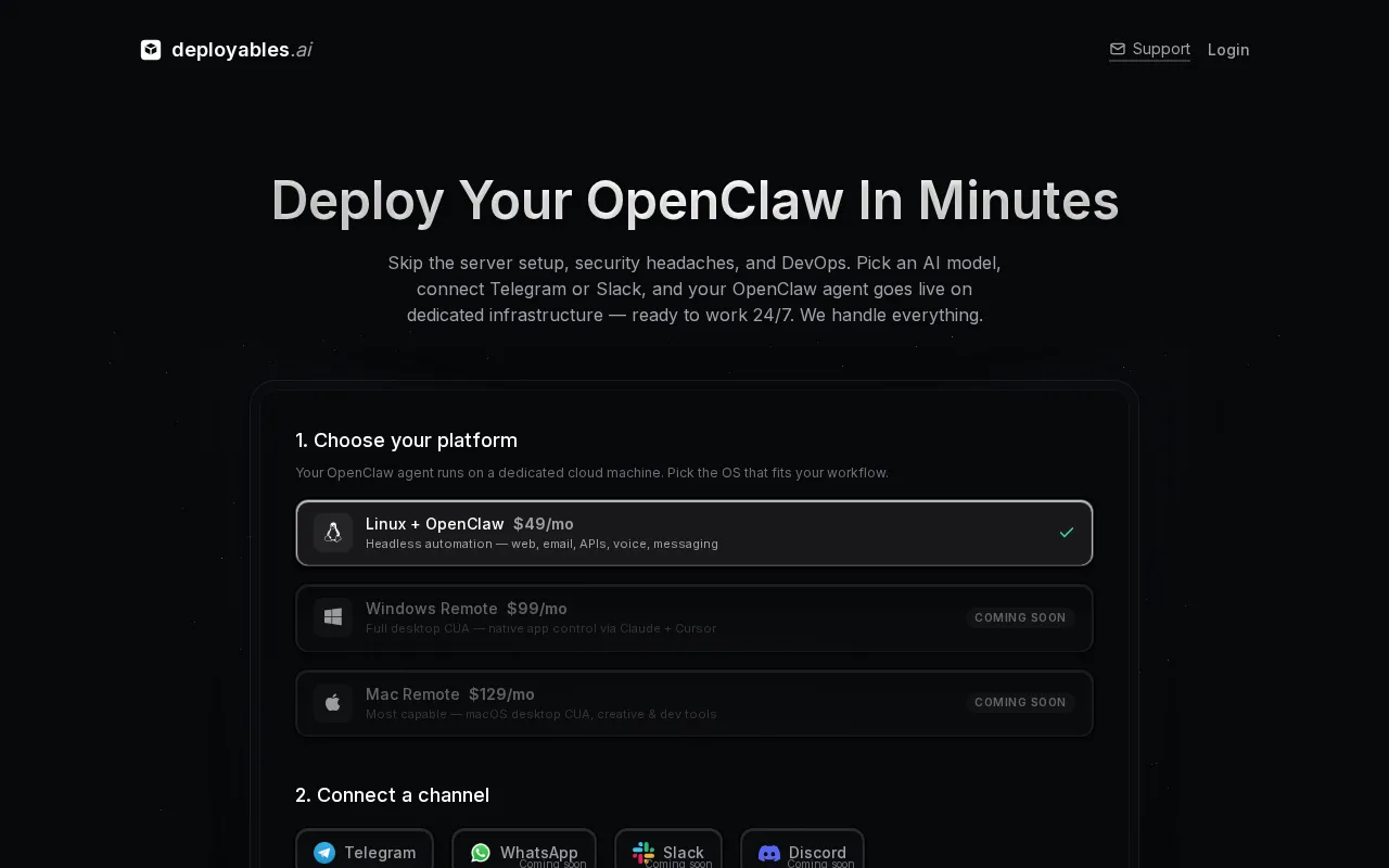 Deployables.ai — preview screenshot