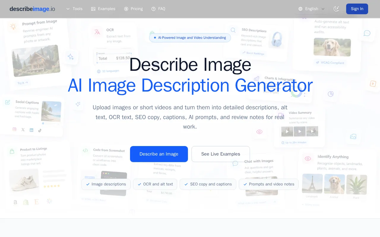 Describe Image — preview screenshot