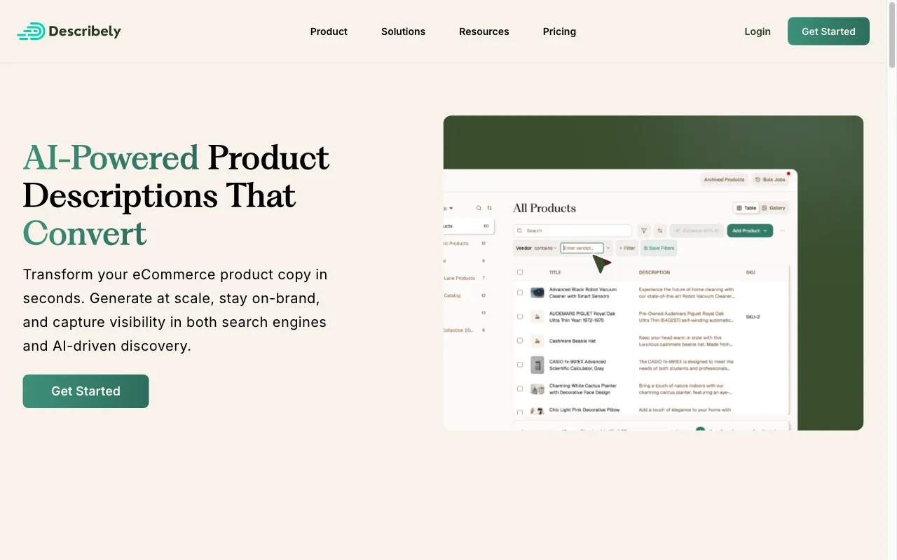 Describely — preview screenshot